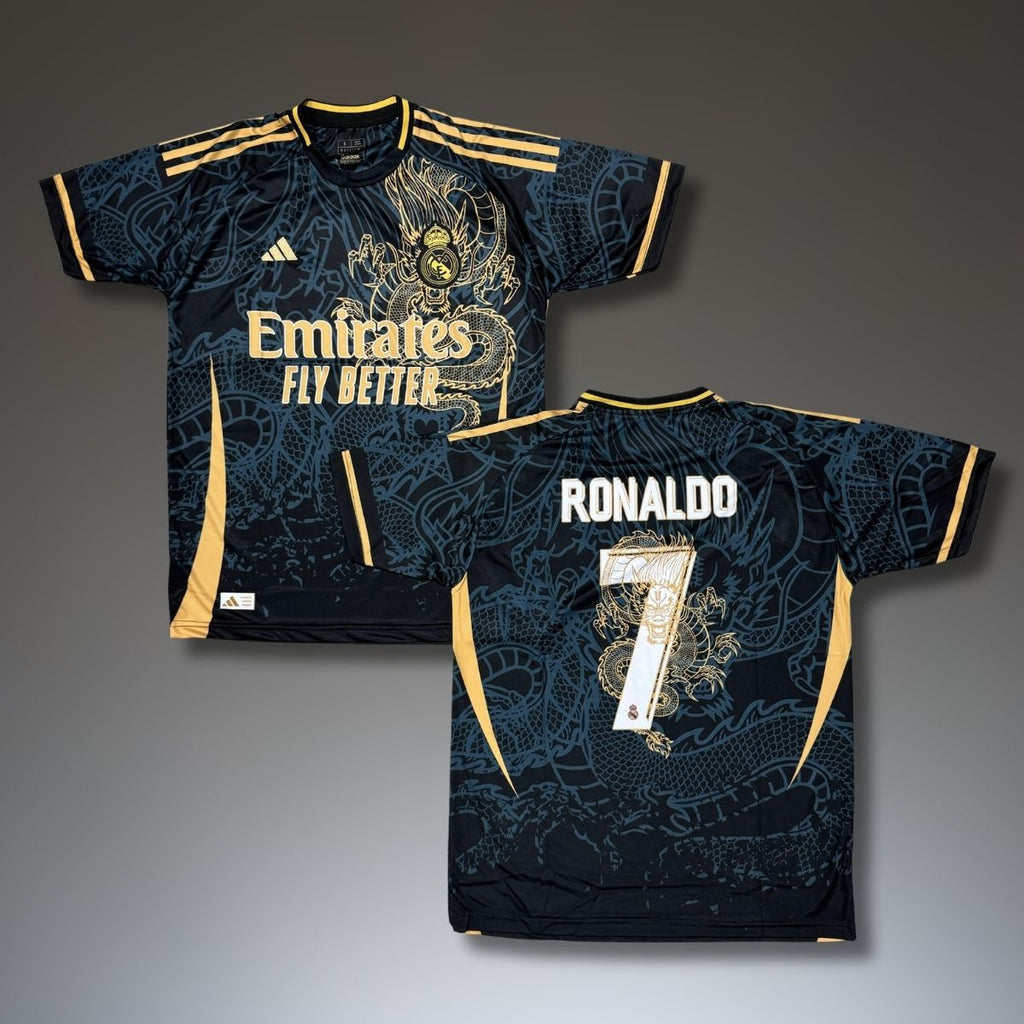 Férfi mez, fekete, Real Madrid, Ronaldo. Dragon kiadás