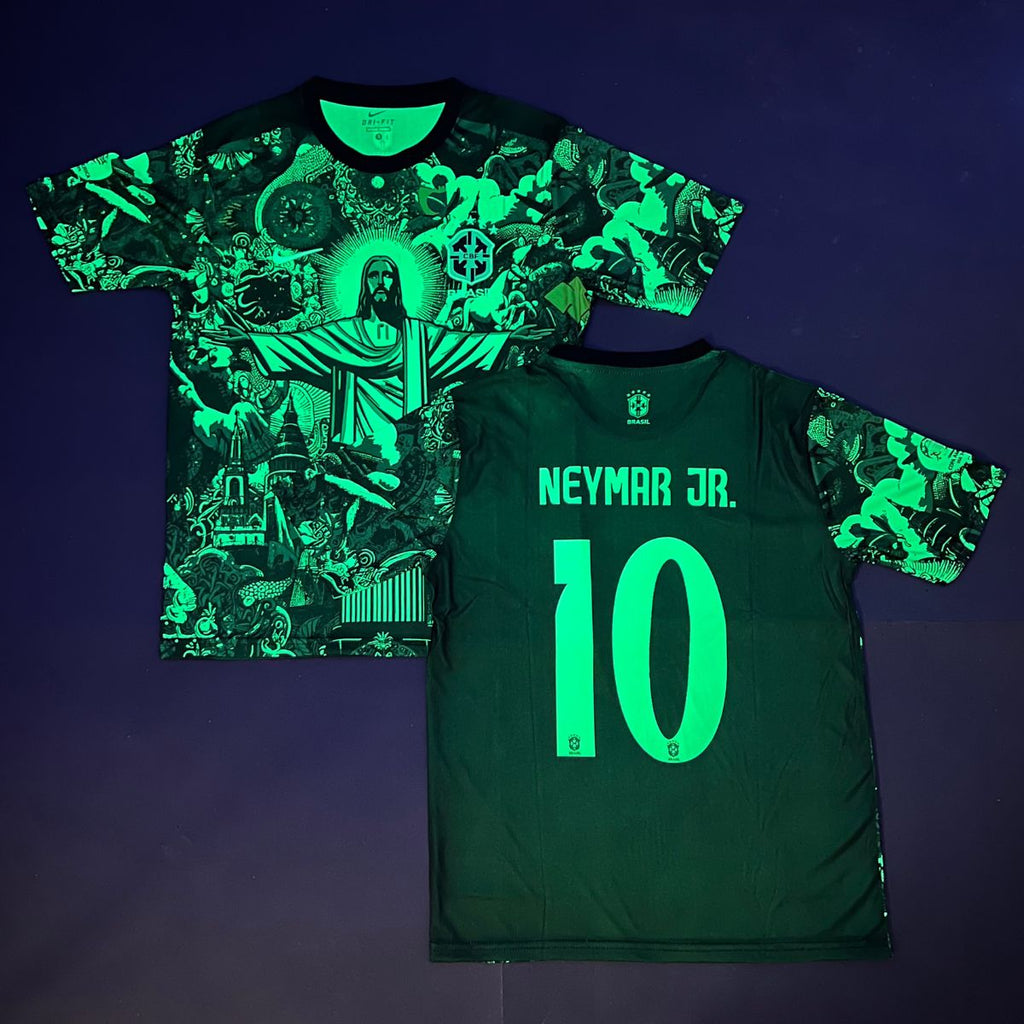 Férfi fluoreszkáló mez Brazília, Neymar. Neonzöld kiadás 2025