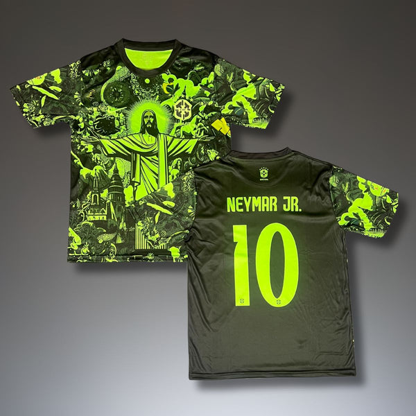 Férfi fluoreszkáló mez Brazília, Neymar. Neonzöld kiadás 2025