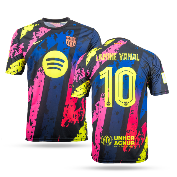 Férfi fluoreszkáló mez Barcelona, Yamal. Színes neon kiadás