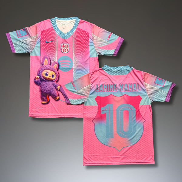 Férfi mez Barcelona, Yamal. Különleges rózsaszín Labubu kiadás