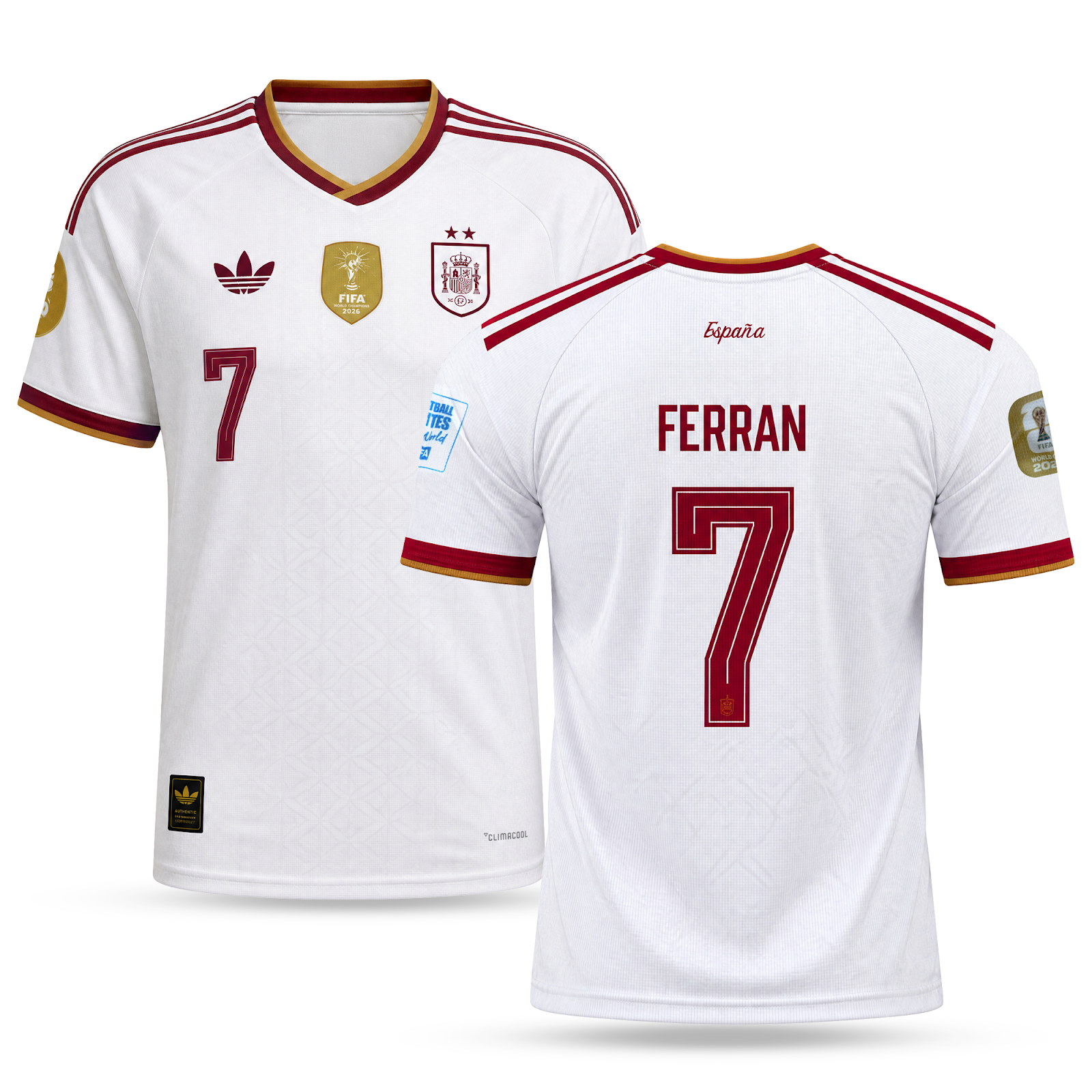 Spanyolország Férfi Idegenbeli Futballmez, Ferran. World Cup 2026